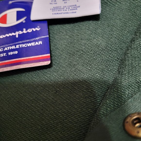 Champion FAMU Florida A&M Rattlers Pullover Snap Sweatshirt Dark Green Orange - Picture 7 of 9